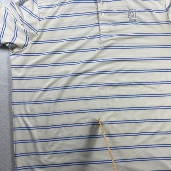 RLX Ralph Lauren Polo Shirt Men's XL White TPC Sawgrass Golf Striped Performance - Picture 9 of 11